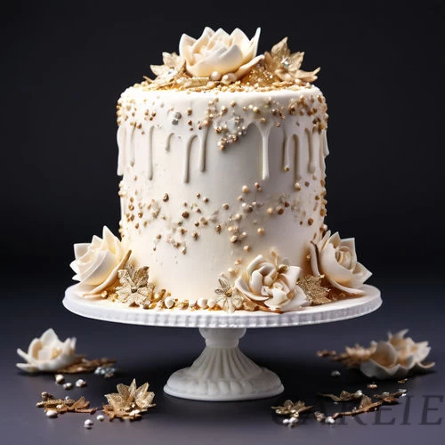 White Flower Stuffing Cake